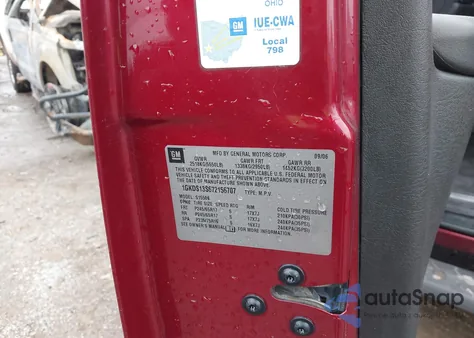 2007 GMC Envoy Sle из США, поврежденный, VIN 1GKDS13S672156707